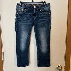 Rock Revival Kailyn Capri Women's Thick
Stitch Embellished Jeans - Size: 28